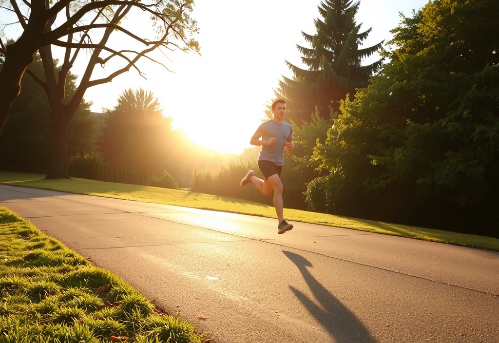 Persoană făcând exerciții fizice în natură