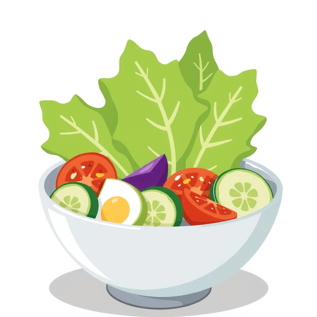 Ilustrație Rețete - Bol de salată proaspătă