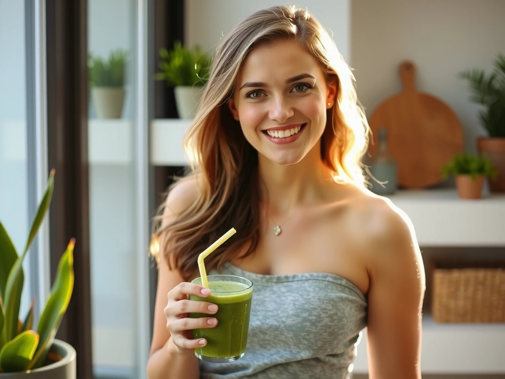 Femeie zâmbind, arătând vitalitate și sănătate